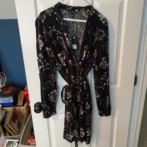 Lucky Floral button down belted dress